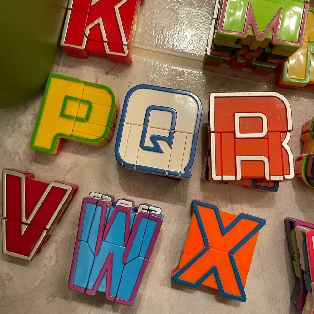 Alpha Bots Alphabet Learning Robots Incomplete Set  - Extra Letters